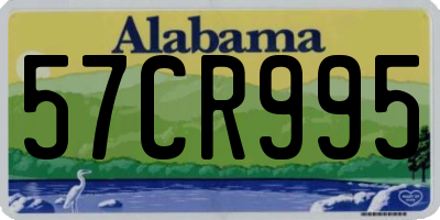 AL license plate 57CR995