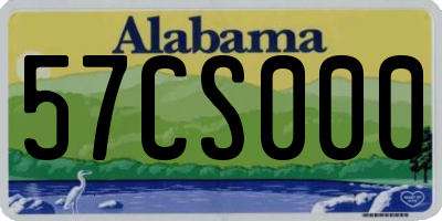 AL license plate 57CS000