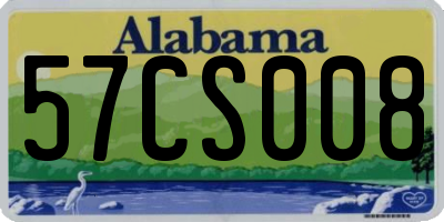 AL license plate 57CS008