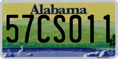AL license plate 57CS011