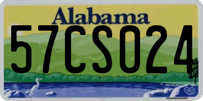 AL license plate 57CS024