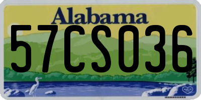 AL license plate 57CS036