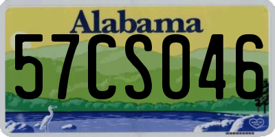 AL license plate 57CS046
