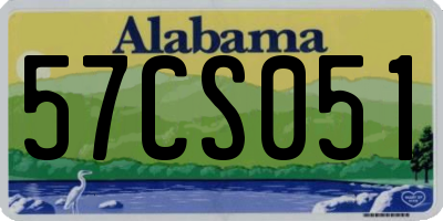 AL license plate 57CS051