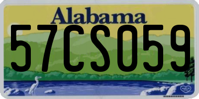AL license plate 57CS059