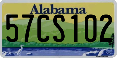 AL license plate 57CS102