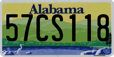 AL license plate 57CS118