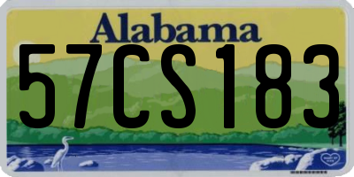 AL license plate 57CS183