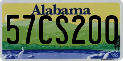 AL license plate 57CS200