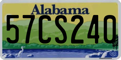 AL license plate 57CS240