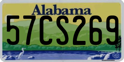 AL license plate 57CS269