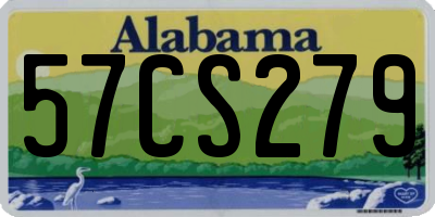 AL license plate 57CS279