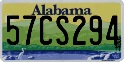 AL license plate 57CS294