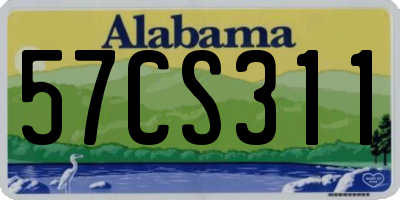 AL license plate 57CS311