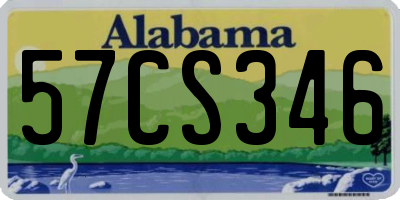 AL license plate 57CS346