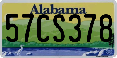 AL license plate 57CS378