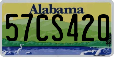 AL license plate 57CS420