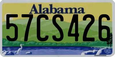 AL license plate 57CS426