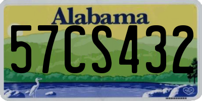 AL license plate 57CS432