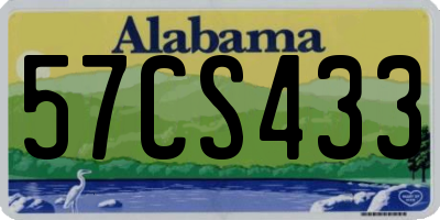 AL license plate 57CS433