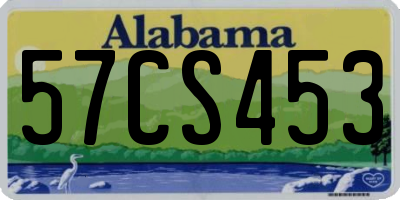 AL license plate 57CS453