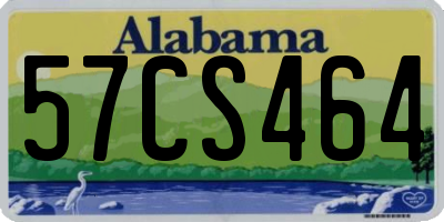 AL license plate 57CS464