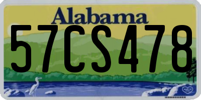 AL license plate 57CS478
