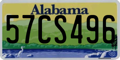 AL license plate 57CS496