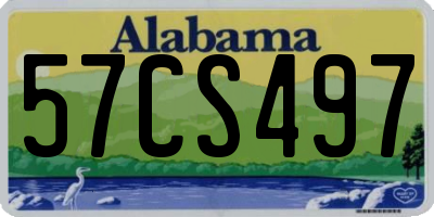 AL license plate 57CS497