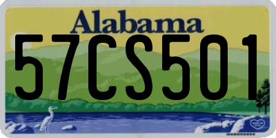AL license plate 57CS501