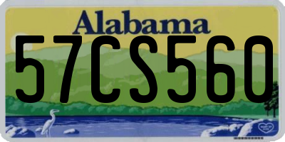 AL license plate 57CS560