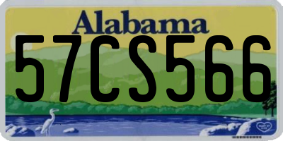 AL license plate 57CS566