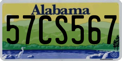 AL license plate 57CS567