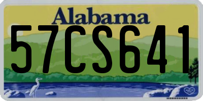 AL license plate 57CS641