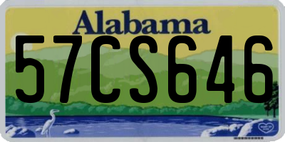 AL license plate 57CS646