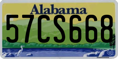 AL license plate 57CS668