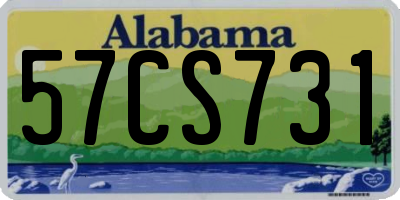 AL license plate 57CS731