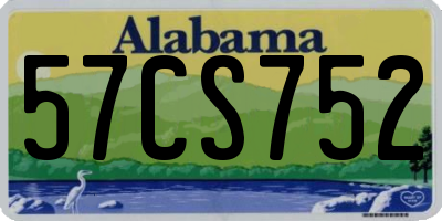 AL license plate 57CS752