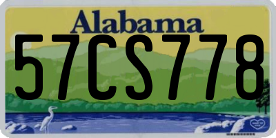AL license plate 57CS778