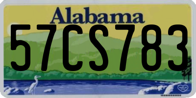 AL license plate 57CS783