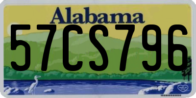 AL license plate 57CS796
