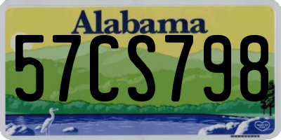 AL license plate 57CS798