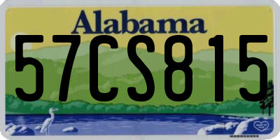 AL license plate 57CS815
