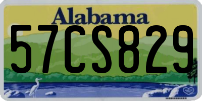 AL license plate 57CS829