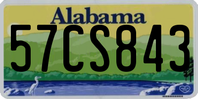 AL license plate 57CS843