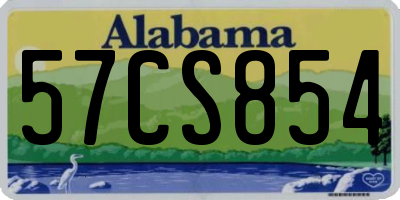 AL license plate 57CS854