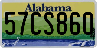 AL license plate 57CS860