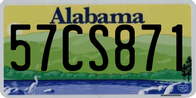 AL license plate 57CS871