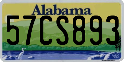 AL license plate 57CS893