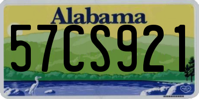 AL license plate 57CS921